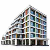 Bâtiment scolaire en structure métallique pour campus ruraux et urbains, équipement de levage standard, salles de classe extensibles, aménagement de dortoirs