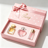 Boîte parfum couvercle et base en papier artistique avec insert EVA emballage rigide cadeau luxe