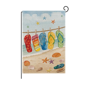 Banderas de jardín de arpillera pequeñas de doble cara con diseño de gato de bienvenida para patio, hogar y decoración exterior, venta al por mayor, primavera-<span class=keywords><strong>verano</strong></span> - Product Image 3