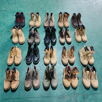Bottes montantes imperméables en cuir véritable pour hommes, de seconde main, de marque internationale, vente en gros