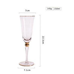 <span class=keywords><strong>Verre</strong></span> à <span class=keywords><strong>vin</strong></span> avec un bord <span class=keywords><strong>doré</strong></span> - Product Image 6