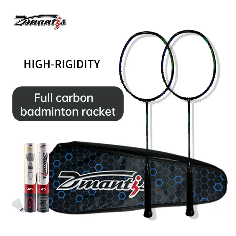 Dmantis Badminton schläger Fabrik Großhandel Kohle faser Badminton schläger Langlebige Stange Mit Tasche