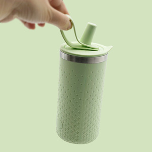 Wholesale BPA Free 450ml Sport Gym Travel Collapsible Drinking Foldable Silicone <b>Water</b> <b>Bottle</b> <b>With</b> <b>Straw</b> - Product Image 2