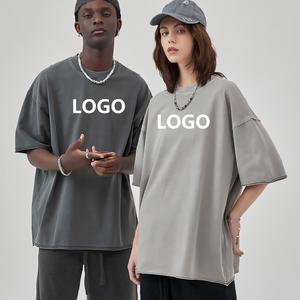เสื้อยืดคอตตอนโอเวอร์ไซส์ พิมพ์ลายโลโก้ด้านหน้า แขนสั้น คอกลม ทรงลำลอง ระบายอากาศได้ดี สำหรับผู้ชาย - Product Image 1
