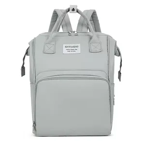 <span class=keywords><strong>Sac</strong></span> à <span class=keywords><strong>dos</strong></span> Oxford imperméable 2-en-1 convertible en <span class=keywords><strong>lit</strong></span> bébé, <span class=keywords><strong>sac</strong></span> de maman pliable avec crochets pour poussette, poche isotherme pour biberon, logo OEM - Product Image 6
