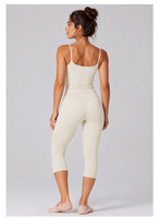 Ensemble 2 pièces Halter Capri pour femme – Débardeur sans manches et haut de sport modeste – Tenue islamique