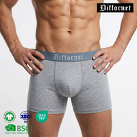 Boxers pour hommes avec ceinture personnalisée, logo brodé, bande élastique, sous-vêtements doux, vente en gros, fabricant, service OEM, usine