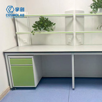 Mesa de Laboratorio con Estructura en H de Acero Resistente, Montaje en Pared o Suelo, Encimera de Resina Fenólica, Uso en Escuelas y Hospitales, Resistente a Ácidos y Álcalis, con Certificación CE