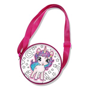 Borsa a Tracolla Personalizzabile per Bambini con <span class=keywords><strong>Disegni</strong></span> <span class=keywords><strong>di</strong></span> Sirene, Cristalli e Pennarelli, Regalo per Ragazzi e Ragazze, Zaino Scolastico da Dipingere - Product Image 4