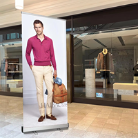 Support de bannière personnalisé, support d'affichage de poster de qualité supérieure, support de bannière publicitaire, support d'affichage rétractable portable pour bannières imprimées