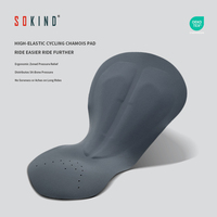 Sokind Coussinets de cyclisme écologiques en Spandex/Nylon sans couture, imprimés par sublimation, antichoc, séchage rapide, respirants, perforés en gel