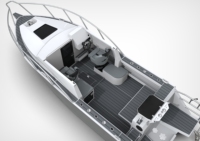 Bateaux de pêche en aluminium Gospel Allsea 6,85 m (23 pieds) pour usage familial, bateau de pêche en haute mer, coque simple en V profond, aluminium de qualité marine 5083