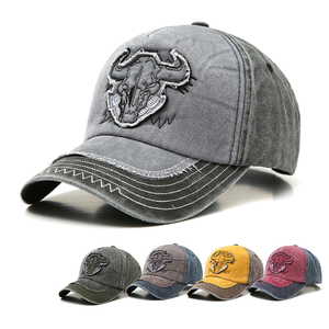 Casquette de baseball vintage à visière plate - Unisexe, tendance, pare-soleil de pêche avec motif lettres et nœuds, 100% coton, <span class=keywords><strong>boucle</strong></span> dorée cuivrée - Product Image 1