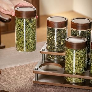 YOLOWE HOME 16ozキッチン収納ガラス気密瓶ねじ付きふた付きBPAフリー & フリーザー安全ルーズリーフティーオーガナイザー - Product Image 4