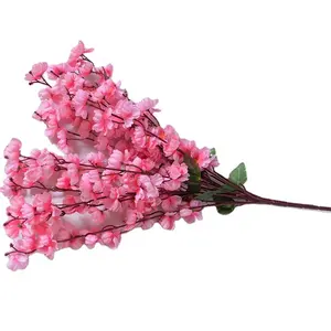 MSFAME זול סיטונאי חדש סגנון סאקורה דובדבן פריחת משי מלאכותי פרחים לחתונה סידורי