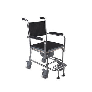 Fauteuil roulant économique avec cadre en acier chromé, homologué UE, étanche, pour usage à domicile - Product Image 5