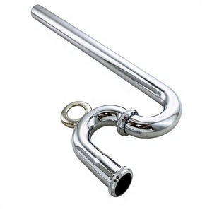 Robinet <span class=keywords><strong>d</strong></span>'arrêt de lavabo moderne chromé avec filtre à <span class=keywords><strong>d</strong></span>échets pour salle de bain - Product Image 3
