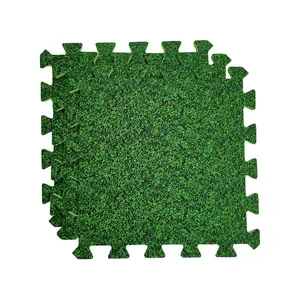 Vendita calda facile da pulire sicuro eva turf tiles erba artificiale eva puzzle tappeto mat