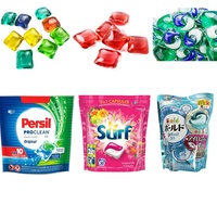 Emballage de sachets de détergent à lessive Doypack, comptage et machine à emballer de capsules de lavage automatique