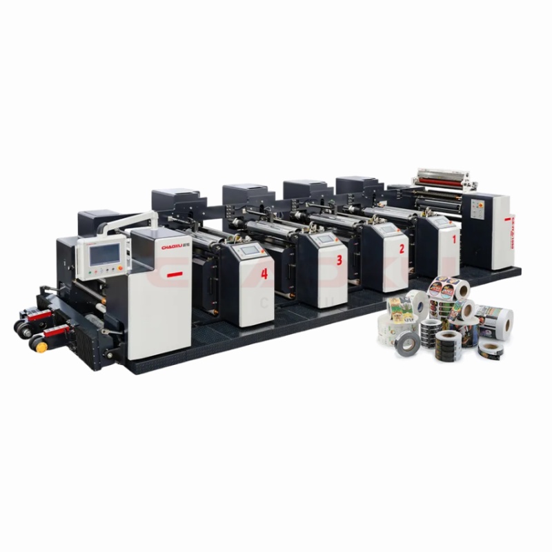Dual Ink Polythene Bag Plastic Film Flexographic Printing Machine with Auto Registration
