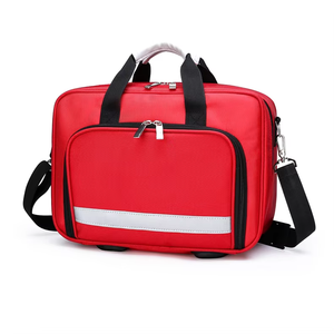 Sac médical de traumatologie, trousse de premiers secours vide pour infirmières, thérapeutes physiques, médecins, trousse d'<span class=keywords><strong>urgence</strong></span> rouge - Product Image 5