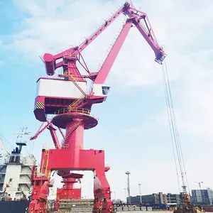 50 Ton 60 Ton 4 Shipyard Wharf Portal Crane Portable Jib Luffing Barbor Mobile Crane