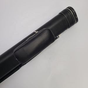 Xmlivet negro 4 agujeros PU cuero Pool taco caso alta calidad 2Butt 2 eje para 1/2 split precio barato accesorios de billar - Product Image 4