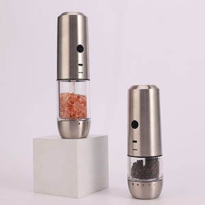 Molinillo de pimienta eléctrico Wuyi, molinillo multifuncional de cocina con botón pulsador recargable de acero inoxidable para uso doméstico - Product Image 3