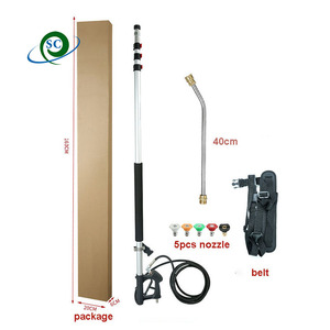 Pistola de <span class=keywords><strong>Agua</strong></span> de Alta Presión con Poste Telescópico de 6 Metros, Cuatro Secciones, <span class=keywords><strong>Limpiador</strong></span> para Limpieza de Paredes Exteriores - Product Image 3