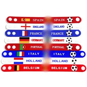 Nx Wholesale Country Flag Bracelet Great Quality Bracelet Silicone Material Football Team Bracelets