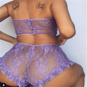 Женский сексуальный комплект нижнего белья из 2 предметов с кружевным принтом, 2023 год, с легкой коррекцией фигуры, тонкий, из модала/хлопка, бюстгальтер и трусики - Product Image 3
