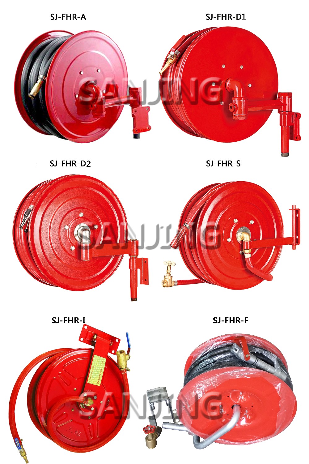 Factory Price Wholesale Swing and Hand Fixed Fire Hose Reel for Fire Water Supply System