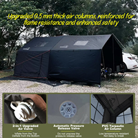 Tente pneumatique Coody 8.0+Framed Foyer - Noire, Luxe, Grande Tente Familiale de Glamping en Tissu de Coton Gonflable pour le Camping
