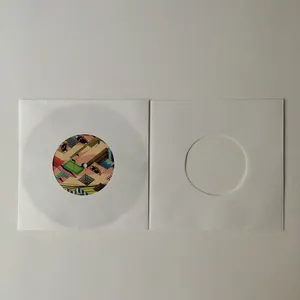 7" White Paper Vinyl LP Inner Sleeves/Covers for 45RPM Vinyl Record