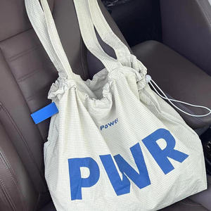 Pana de algodón Tipo de cierre con cordón Bolsas de almacenamiento hechas a mano para picnic y almuerzo - Product Image 1