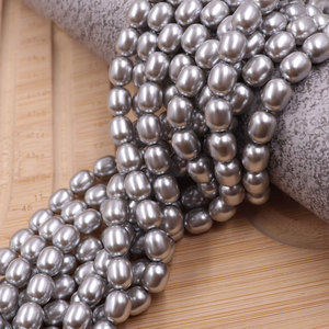 2x3mm -12x15mm kích cỡ khác nhau tùy chỉnh ánh gạo hình bầu dục Baroque hạt thủy tinh ngọc trai cho Vòng cổ mặt dây chuyền làm - Product Image 2