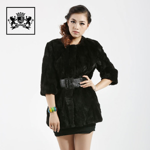 Mode <span class=keywords><strong>noir</strong></span> rex manteau de fourrure de lapin <span class=keywords><strong>pas</strong></span> <span class=keywords><strong>cher</strong></span> femmes hiver chaud manteau de fourrure - Product Image 1