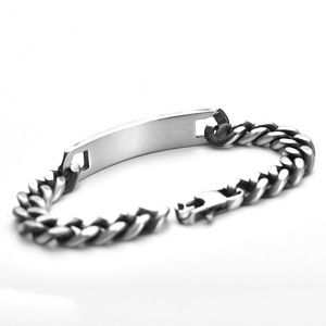 Jóias Gravadas Personalizadas Pulseira De Barra De Aço Inoxidável Homens Pulseira Em Branco Para Gravação Logotipo Personalizado Pulseiras De Jóias Finas Pulseiras - Product Image 5