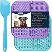 Tapis à lécher pour chien Bol à manger lent pour chat Grandes assiettes à lécher Tapis de distraction Design antidérapant en silicone pour chat et chien
