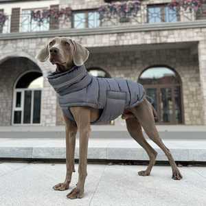 Chaqueta de plumón para perro de cuello alto, ropa para perro <span class=keywords><strong>galgo</strong></span> de alta calidad, Abrigo acolchado para mascotas grande, impermeable para exteriores - Product Image 4