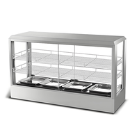 Vitrina de calentamiento de alimentos de acero inoxidable Vitrina de calentamiento de alimentos de pollo frito