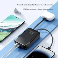 Batterie externe ultra-rapide Type-C 22,5 W au lithium polymère 20000 mAh haute capacité avec câble intégré pour la vente en gros