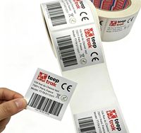 Rouleau d'autocollants adhésifs imperméables personnalisés, étiquette de code-barres CE RoHS, étiquette de nom de produit en vinyle mat blanc pour appareil électronique