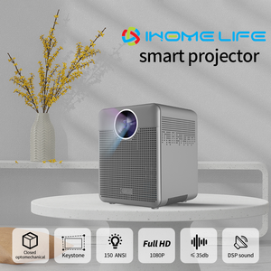 LCD chiếu <span class=keywords><strong>T03</strong></span> 150 ANSI Lumens Android 9.0 streaming chiếu 1080P Quad Core Dual <span class=keywords><strong>band</strong></span> Wifi 2.4/5.8 gam Android thiết bị - Product Image 4