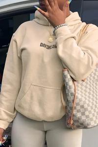 Sweat-shirt à capuche pour <span class=keywords><strong>femme</strong></span>, imprimé lettres, nouvelle collection automne-hiver, vente en gros - Product Image 5