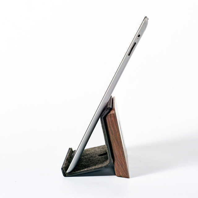 SAMDI Wooden Mobile Phone Stand Desktop Tablet Holder for iPhone iPad Other Laptops