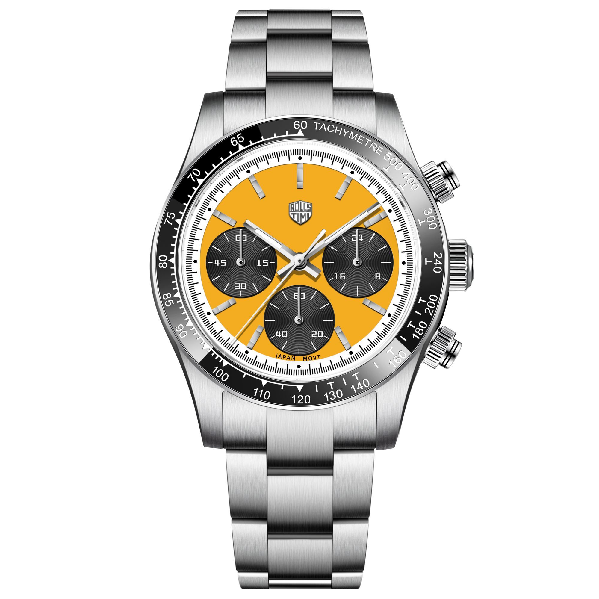 RollsTimi Mens Luxury Quartz Chronograph Watch with Japan VK63