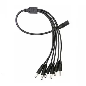 Kabel Adaptor Kabel Daya 6 In 1, Konektor Kabel Ekstensi Daya DC 12V Pigtail