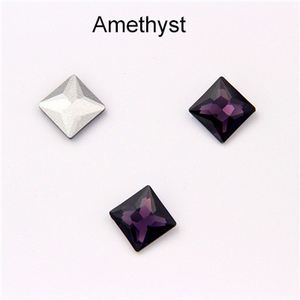 คริสตัลสี่เหลี่ยม AB พลอยเทียมทรงสี่เหลี่ยมแก้วหลังเรียบเย็บบนหินสำหรับเสื้อผ้าเครื่องประดับพลอยเทียมแบบร้อนขายส่ง - Product Image 2