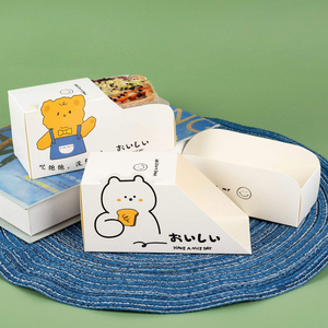 Großhandel Einweg Faltbare Magnetverschluss Frühstücksverpackung Papierkarton-Verpackung Verhindert Flecken Restaurant Lebensmittel Hamburger-<span class=keywords><strong>Box</strong></span> - Product Image 2